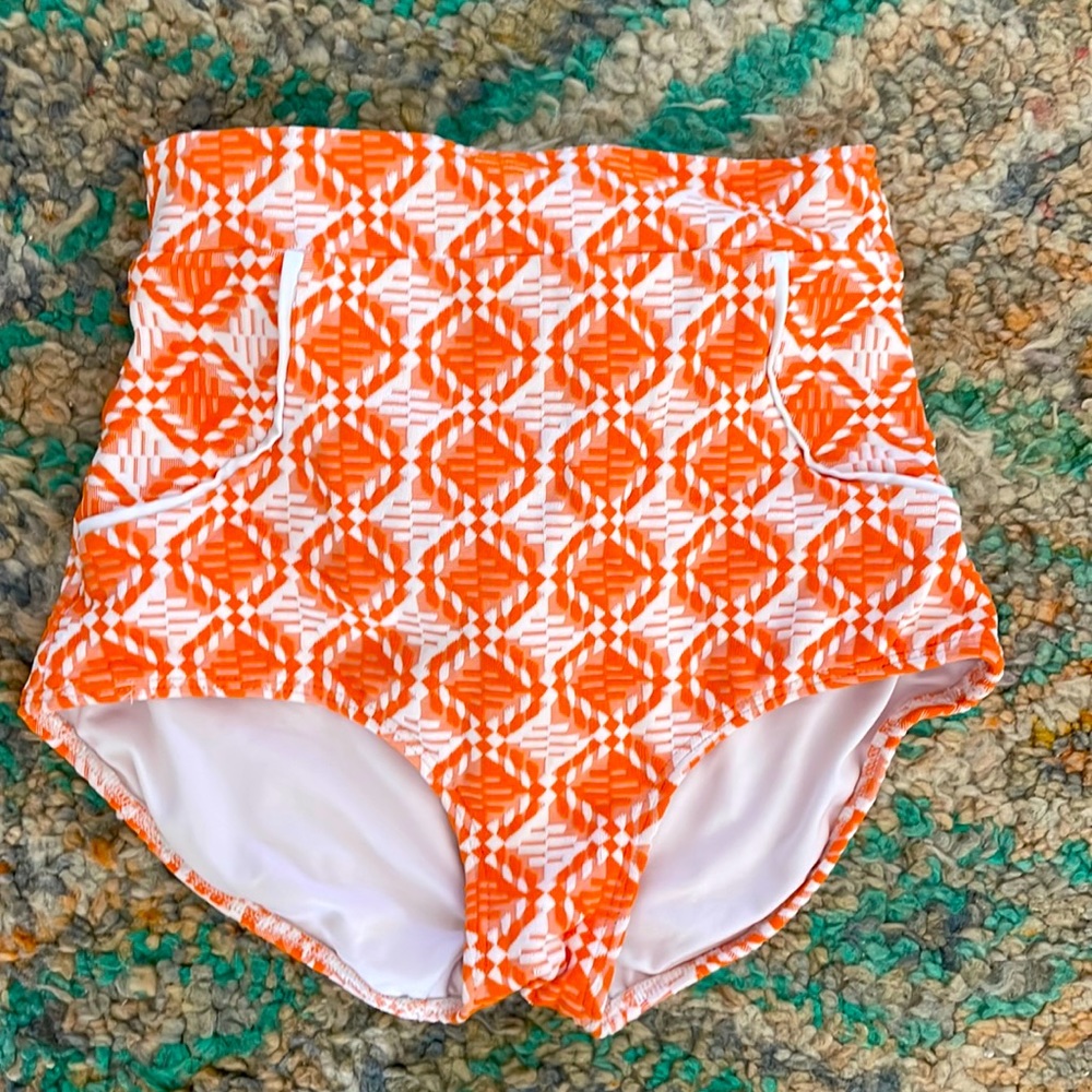 Seea orange high waist swim bottoms